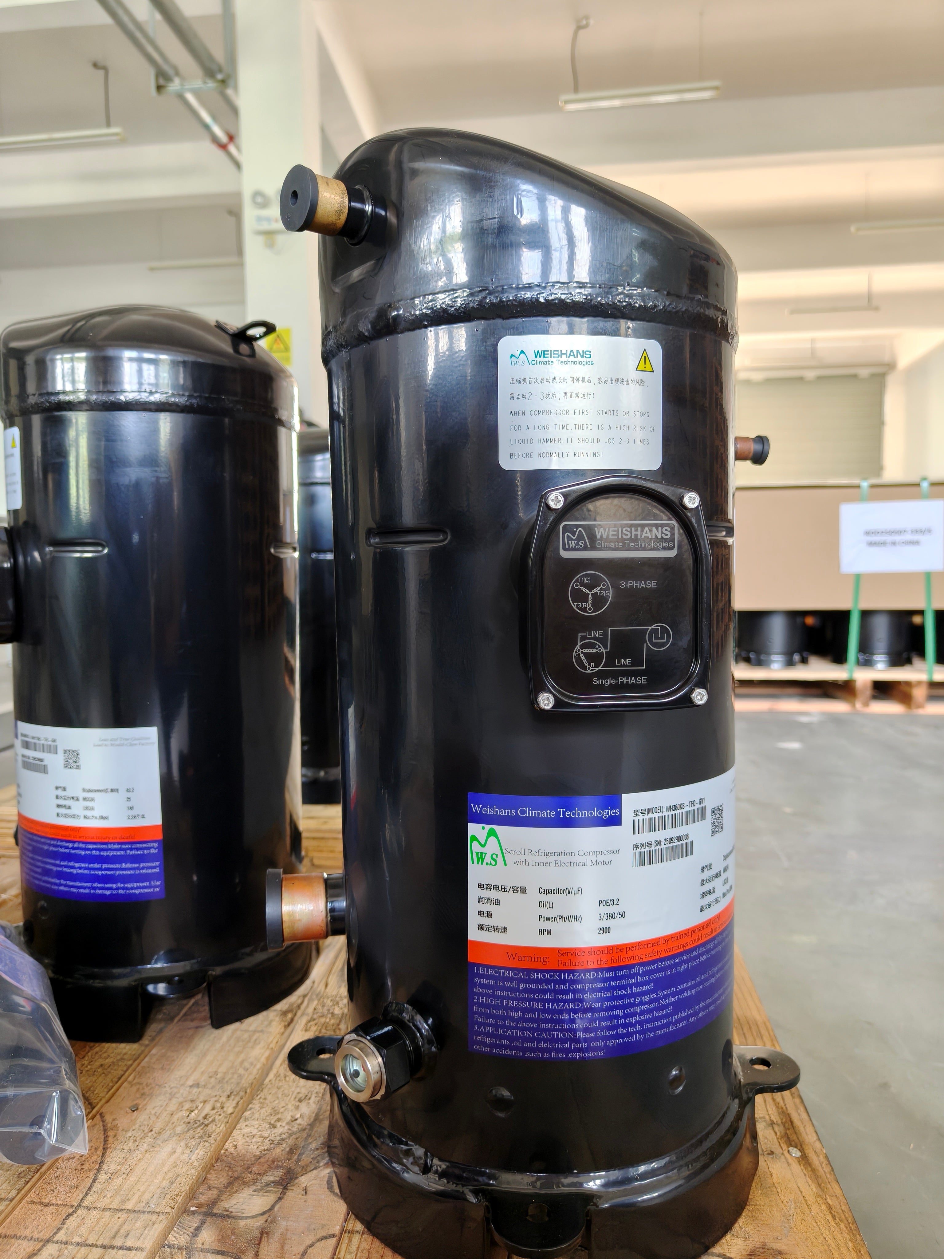 WR2-25HP, R22, 220V,380V, Weishans Scroll Compressor