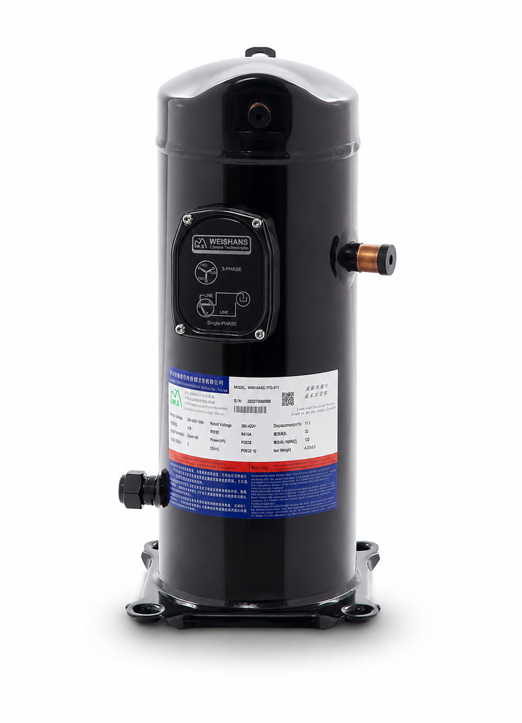 WR2-25HP, R22, 220V,380V, Weishans Scroll Compressor
